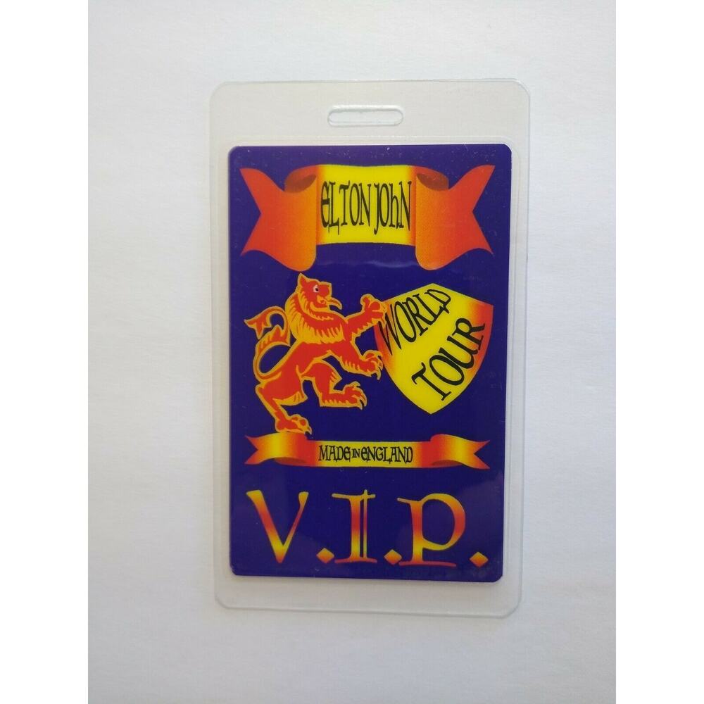 Elton John Backstage Pass Made In England VIP Concert World Tour Pop Rock 1995